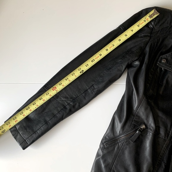 Bod & Christensen Black Leather Moto Jacket S - Picture 7 of 10